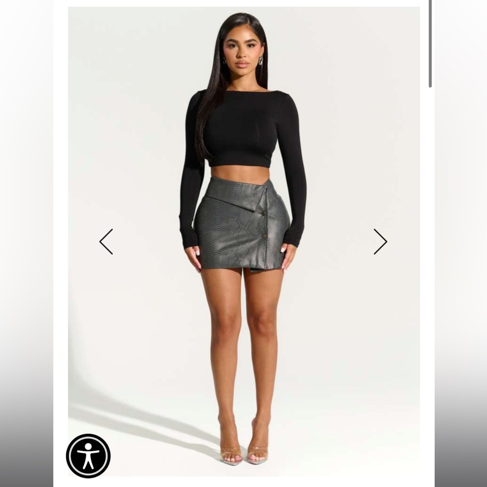 Naked Wardrobe Snake Body Mini Skirt
